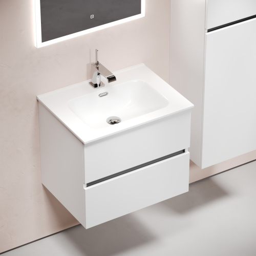 Тумба под раковину Sancos Urban UR60W 60х50 подвесная цвет белый - фото 4